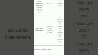 gate exam schedule 2025 gate form fill up 2024 gate exam date 2025 GATE exam 2024 gate exam 2025 [upl. by Aynad]