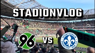 Die Heimserie ist gebrochen  Stadionvlog Hannover 96 vs Darmstadt [upl. by Lomax852]