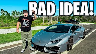 Letting My Little Brother Drive My Lamborghini Huracan  Braap Vlogs [upl. by Saltsman]