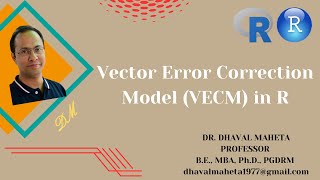 12 Vector Error Correction Model VECM in R amp RStudio  Dr Dhaval Maheta [upl. by Anerda109]