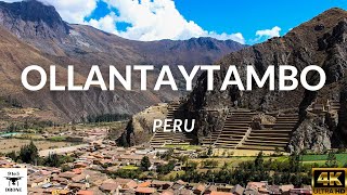 Ollantaytambo 4K Drone Footage  Inca Ruins  Sacred Valley Peru  Spring 2023 [upl. by Cyprio]