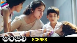 Baby Shamili Expires  Climax  Anjali Telugu Movie Emotional Scenes  Revathi  Tarun  Raghuvaran [upl. by Sokim]