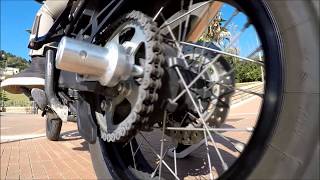 Antifurto per moto wheel lock HONDA AFRICA TWIN [upl. by Yhtac]