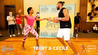 Terry amp Cecile  Salsa workshop  Latin Beach Fest DR 2021 Punta Cana [upl. by Kcitrap]