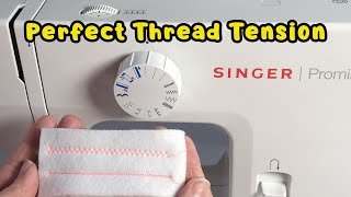 How To Get The Correct Thread Tension  Beginners Tutorial Singer Promise [upl. by Anirret]