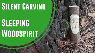 Silent Carving  Carving a Woodspirit [upl. by Cordelie]