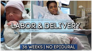 LABOR AND DELIVERY VLOG 2021  36 WEEKS PREGNANT ALL NATURAL  NO EPIDURAL  LEANN DUBOIS [upl. by Eniamerej]