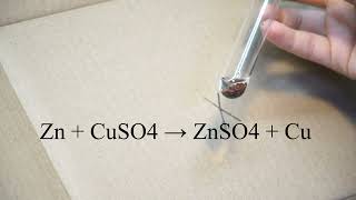 Zn  CuSO4 → ZnSO4  Cu reaction [upl. by Eveivaneg]