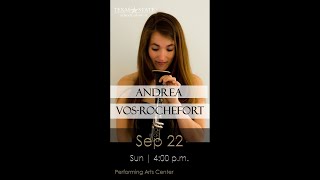 TXST Guest Recital Andrea VosRochefort clarinet Sun 922 [upl. by Sedgewake887]