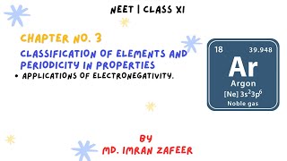 NEET  CLASS XI  CHEMISTRY  CLASSIFICATION OF ELEMENTS amp PERIODICTY IN PROPERTIES  LECTURE NO 18 [upl. by Ahsiener]