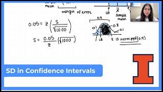 Finding SD in Confidence Intervals [upl. by Annaiviv551]