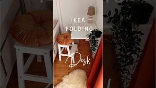 Folding Wall Mounted IKEA Desk DropLeaf Table  Space Saving Fold Down Floating Desk shorts ikea [upl. by Francklin]