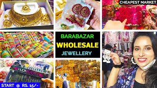 Cheapest Oxidized Jewellery Wholesale Market  Barabazar Wholesale Jewellery Market Vlogging Couple [upl. by Walton]