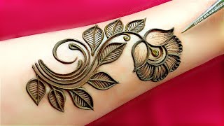 Very beautiful stylish front hand mehndi design  easy mehndi design  mehndi ka design  mehndi [upl. by Fabron]