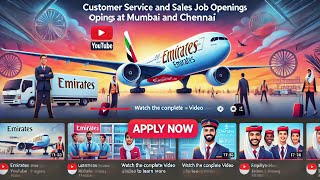 emirates sales customerservice jobopportunities chennai mumbai [upl. by Eenitsed]