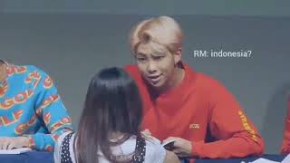 Namjoon speak with Indonesian Army💕 [upl. by Sudnor462]