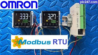 DVP 14SS2 quotModbus RTUquot Omron E5CC Tutorial [upl. by Einahets]