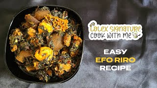 COOK WITH ME 24  BASIC WAY TO COOK EFO RIRO  BEGINNER FRIENDLY [upl. by Anelrac564]