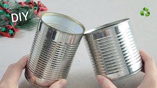 Very Cute  Christmas decoration idea with Empty can 🎄Recycling craft ideas  Tips and hacks [upl. by Alilahk]