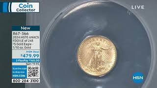 2024 MS70 ANACS FDOI LE of 248 5 Gold Eagle 110 oz G [upl. by Gertrudis]