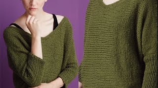 11 Dolman Pullover Vogue Knitting Fall 2014 [upl. by Ilegna968]