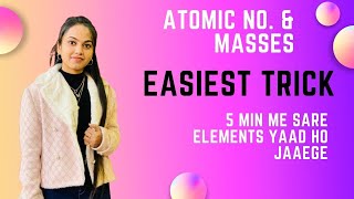 Easiest way to learn first 20 elements of periodic table  MNEMONICS  ATOMIC NO AND ATOMIC MASSES [upl. by Mcmaster]