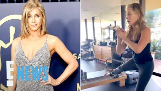 Jennifer Aniston Reveals the Fitness SECRET to Her Amazing Body  E News [upl. by Yeleak655]