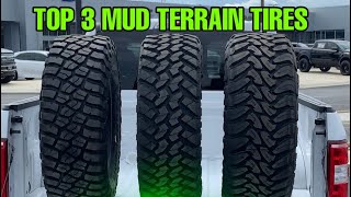 Top 3 BEST Mud Terrain Tires Review amp Comparison [upl. by Yffub705]