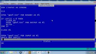 QBasic Tutorial 40  Text Files Part 2  Checking If The File Exists  QB64 [upl. by Nlycaj]