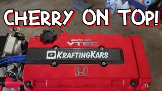 B Series Valve Cover Install With Skunk2 Hardware [upl. by Dina]