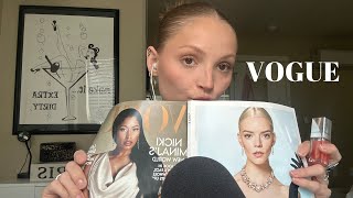 ASMR Reading Vogue Magazine to You gum chewing page turning [upl. by Naval]