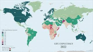 Life Expectancy Worldwide 20002022 [upl. by Valdas66]