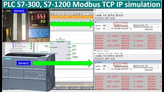 PLC S71200 S7300 Modbus TCP IP simulation [upl. by Maxama]