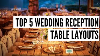 Top 5 Wedding Reception Rectangle Table Layouts [upl. by Eicnarf]