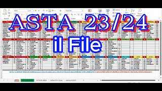 Asta Fantacalcio 2324 ecco il File Ruoli Mantra e Classic [upl. by Adnarom723]