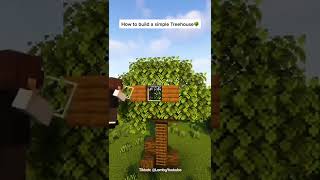 Minecraft Simple Treehouse Base  shorts [upl. by Kcered]