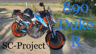 KTM DUKE 890 R  SC Project ExhaustAR Headers  RAW SOUND [upl. by Parthinia]