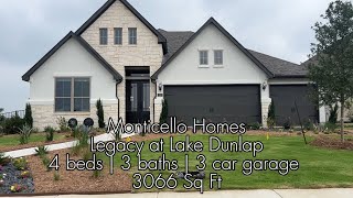 Monticello Homes  Legacy at Lake Dunlap  3066 sqft [upl. by Rothwell]