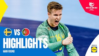 They take a huge step forward 🫨  Sweden vs Portugal  Highlights  Mens EHF EURO 2024 [upl. by Enidlarej]