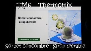 TM6 sorbet concombre  sirop dérable [upl. by Ahras]