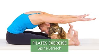 Pilates Exercise Spine Stretch  Pilates Anytime [upl. by Elleinnod277]