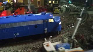 lionel Conrail F7s pulling freight [upl. by Florida]