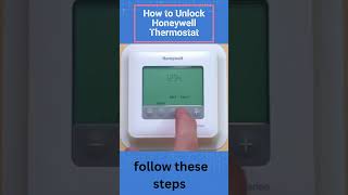 How to Unlock Honeywell Home ProSeries Thermostat [upl. by Wertz]