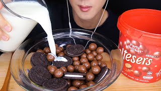 ASMR MALTESERS CHOCOLATE BALLS OREO CEREAL MUKBANG 몰티져스 초콜릿 오레오 오븐홈런볼 먹방 NO TALKING EATING SOUNDS [upl. by Yendyc]