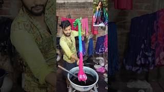 Cotton sarees Dye process dyeable viralshorts tiedye youtubetamil tamilshorts tamiltrending [upl. by Arnold]