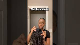 Slick back on 4c hair 4chair slickback [upl. by Nomzzaj]