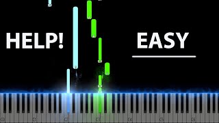 The Beatles  Help Easy Piano Tutorial [upl. by Allicsirp]