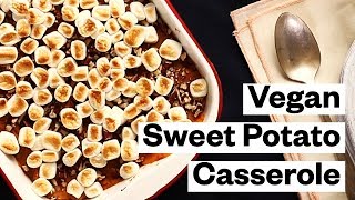 VEGAN Sweet Potato Casserole  Thrive Market [upl. by Eidnac]