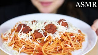 ASMR SPAGHETTI amp MEATBALLS  NY CHEESECAKE MUKBANG NO TALKING [upl. by Anera]