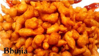 Rajasthani besan bhujia recipetea time snacks recipediwali special recipe besan bhujianamkeen [upl. by Leugimsiul]